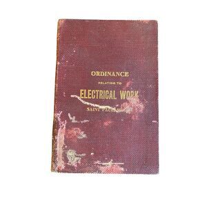 Ordinance Relating To Interior Electrical Work Hardcover Book